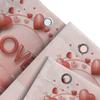 Romantic Love Heart Print Shower Curtain For Bathroom Decoration