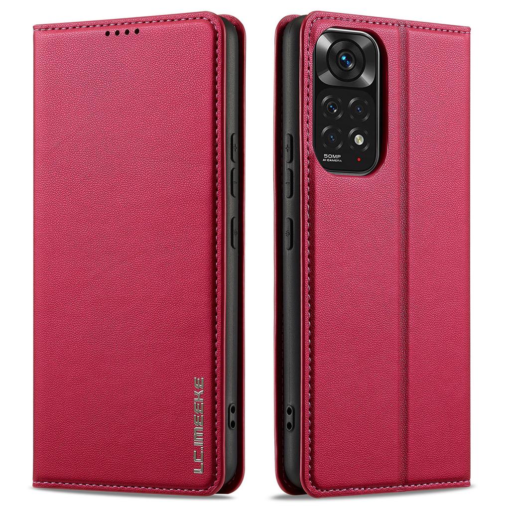 LC.IMEEKE L1 Series for Xiaomi Redmi Note 12 Pro 4G/11 Pro 5G (Qualcomm)/11 Pro 4G (Mediatek) Case PU Leather Wallet Stand Phone Cover
