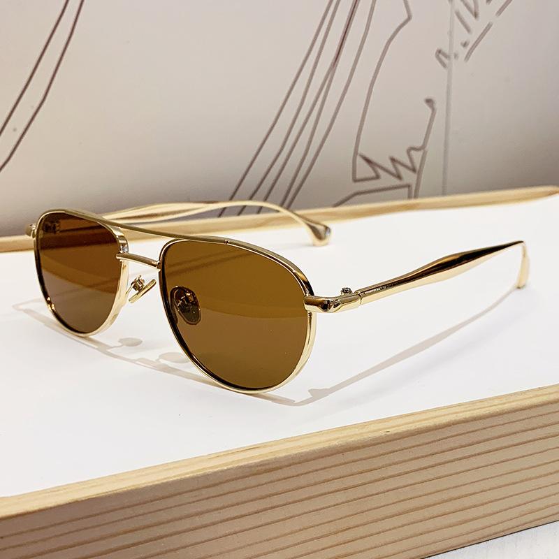 Trendy Metal Frame Sun Glasses Women 2026 Fashion Vintage Sun Glasses Luxury Design Outdoor Driving Eyeglass Male