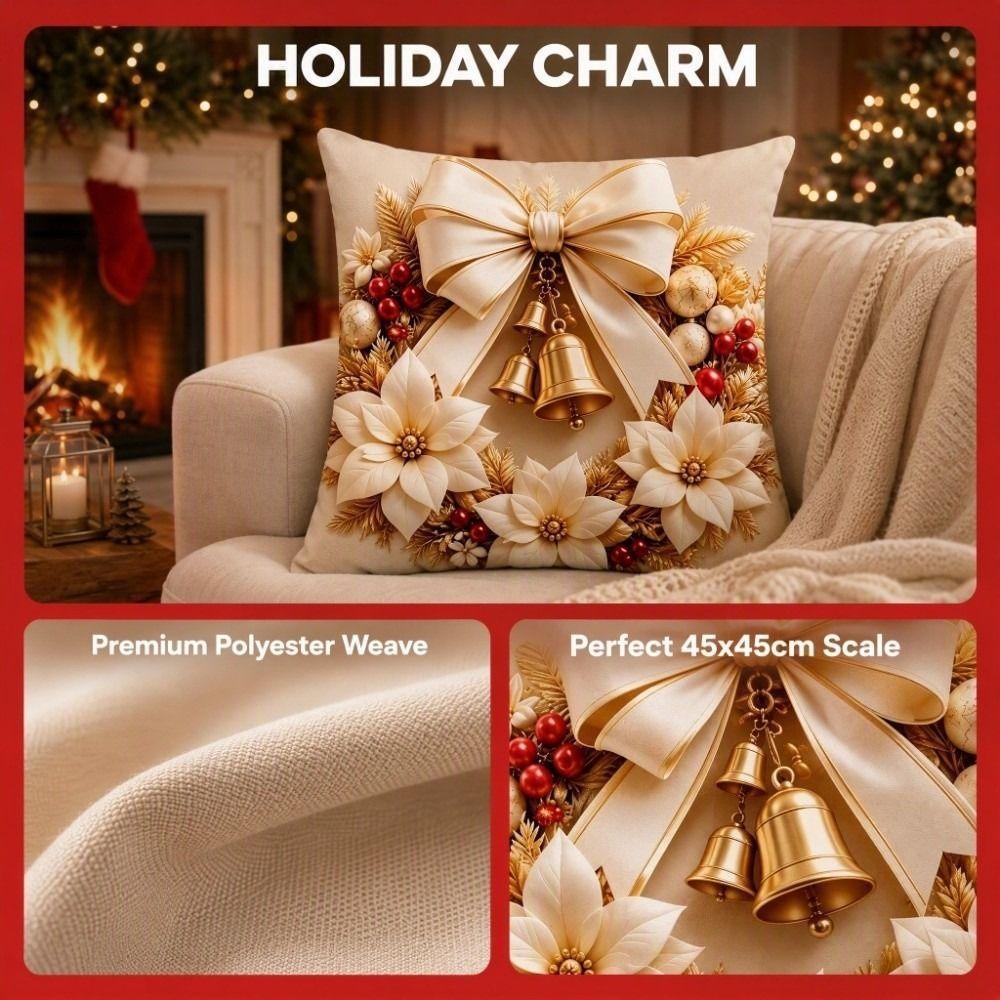 Elk Deer Christmas Pillow Cover Soft Xmas Tree Pillowslip Snowman Pillow Cover Farmhouse Couch