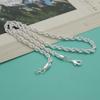 Fashion Men Necklace 100% 925 Sterling Silver Pendant Choker 5 Mm 24 Inches Solid Silver Thick Snake Chain  Jewelry