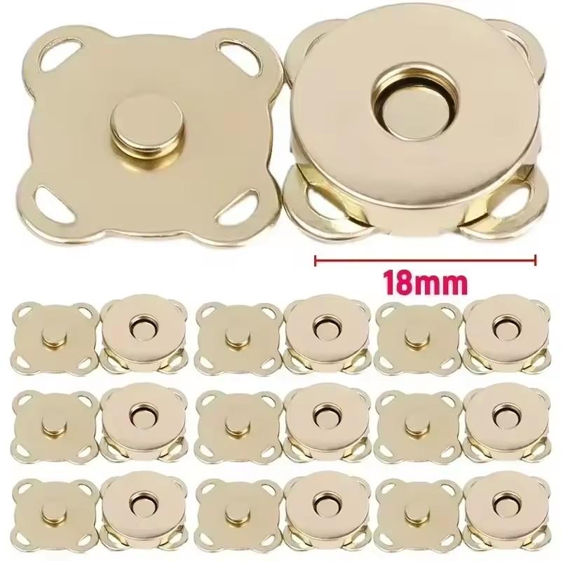 20set Bag Magnetic Snaps Buttons 14/18mm Plum Magnet Closure Buckle Purse Clothes Handbag Wallet DIY Accessories Jewelry Finding