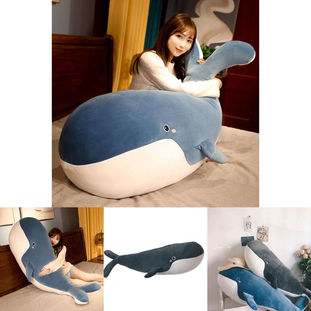 Giant Whale Plush Toy Pillow Soft And Squishy Ocean Animal Stuffed Doll For Kids Handcrafted With Care