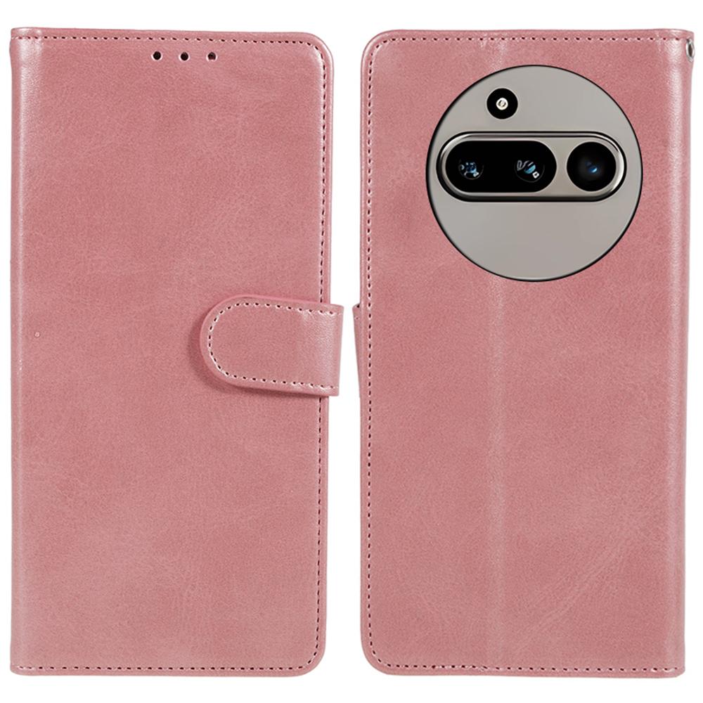For Nothing Phone (3a) Case PU Leather Wallet Protective Phone Cover Calf Texture