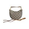 T Monogram 22 Autumn Winter All Over Print Detachable Shoulder Strap Woven Crescent Bag Women Shoulder Bag Navy-Blue 138883-405