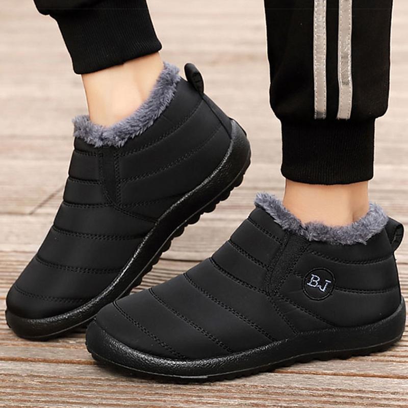 Men's Boots  Winter Shoes For Men Ankle Boots Lightweight Winter Botas Para Hombre Slip On Snow Boots With Fur Casual Shoes