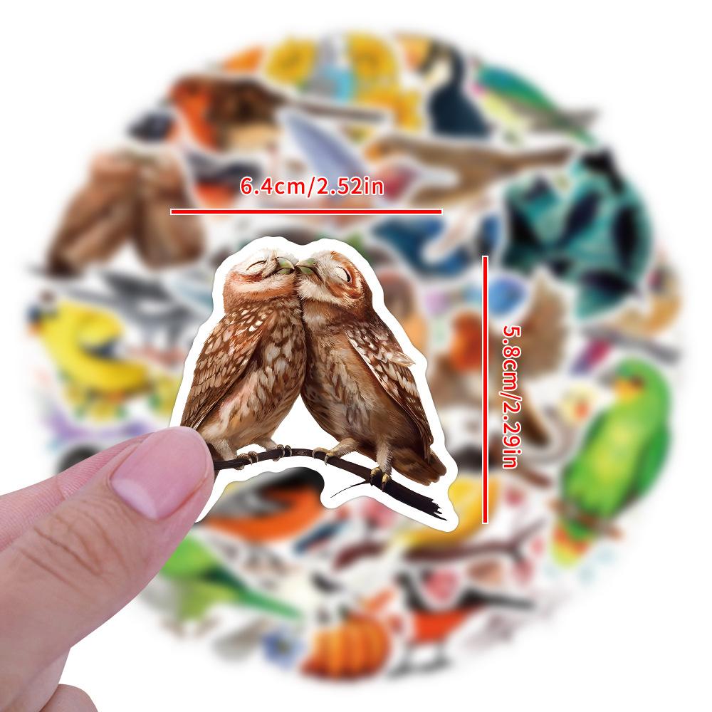 55 Nové barevné ptačí ptačí graffiti samolepky ozdobte sešit kufr samolepky