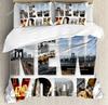 Bedding Set Business City Scenery New York Black and White Duvet Cover Pillow Case Boy Kid Teen Girl Bedding Covers Set