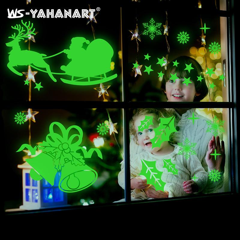 Luminous Snowflake Christmas Window Clings and Glass Stickers