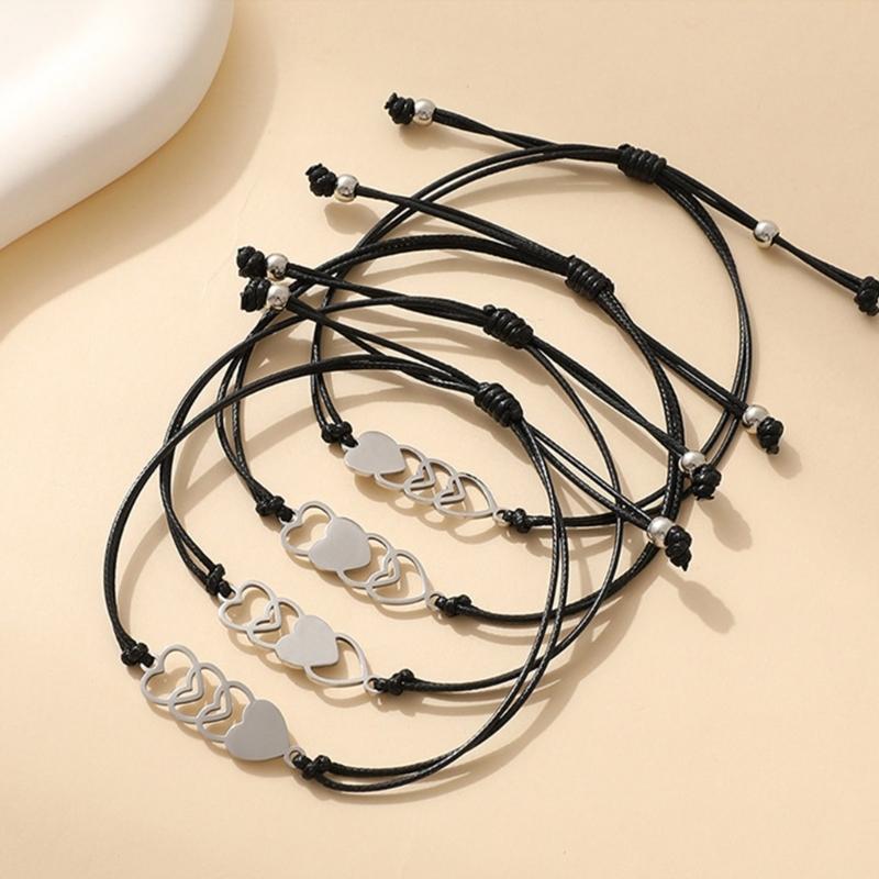 1 Set Handgefertigte Geflochtene Armbänder Seilarmbänder Baumwollfaden Verstellbarer Handgelenkschmuck Geeignet für Verschiedene Anlässe