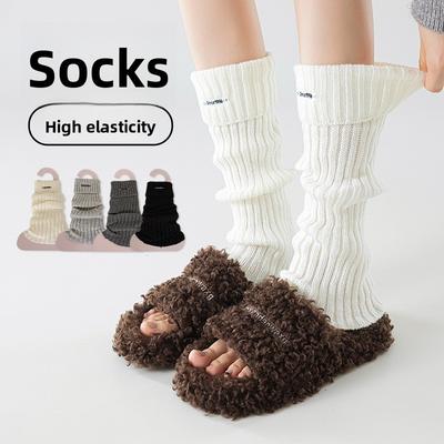 Damen Herbst- und Winter-Beinbekleidung, Dicke und warme weiße Schlankheits-Beinbekleidung, Winter-Wadensocken