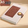 A5 Leather Student Subject Notebook, Buckle Office Notepad, Business Meeting Record Book, Travel Log, Diary, 130 Sheets 260 Pages