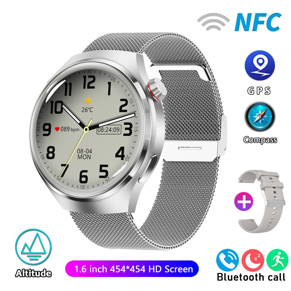 2025 Новые часы Pro GPS NFC Смарт-часы Мужские 360*360 AMOLED Экран Пульс Bluetooth Звонок IP68 Водонепроницаемые Мужские Смарт-часы