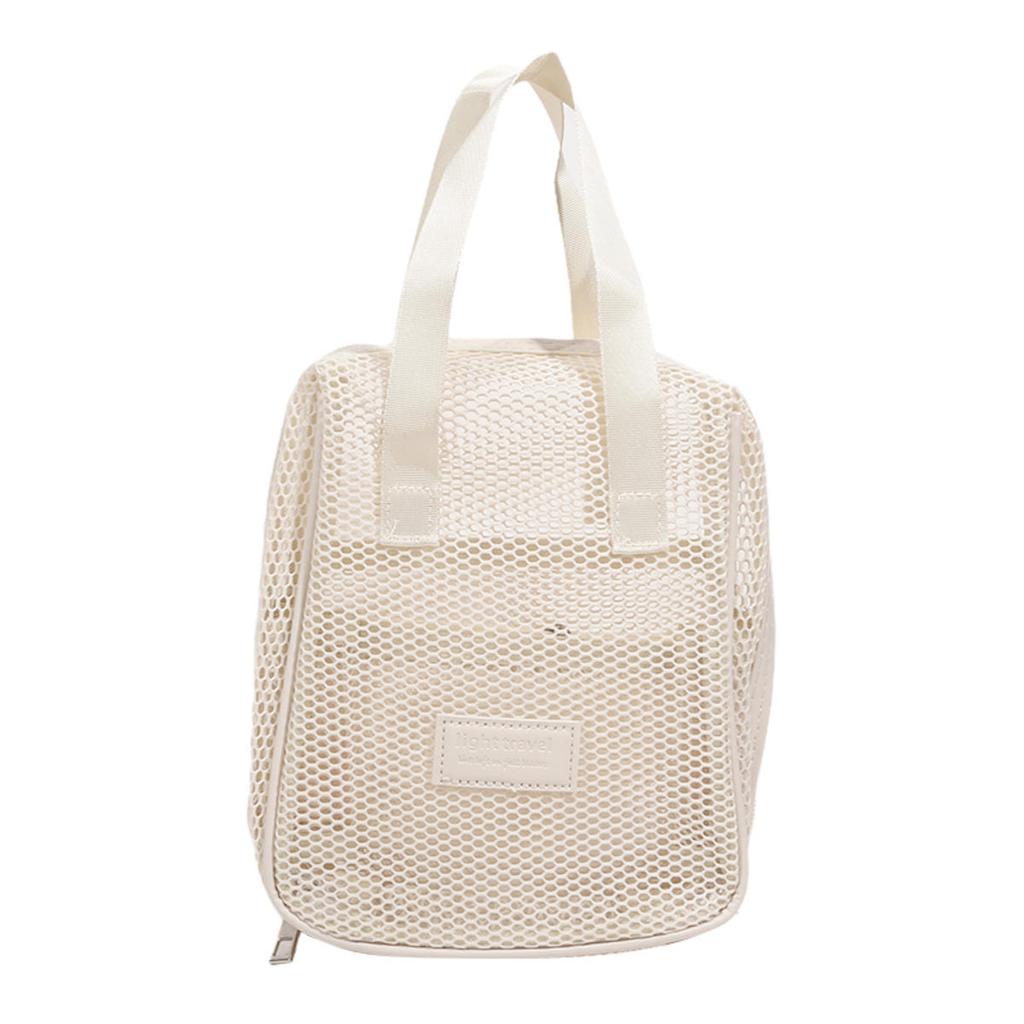Mesh Makeup Toiletry Storage Bag Handbags Portable Travel Washing Body Shower Tools Organizer Hanging Cosmetic Organizer Pouch