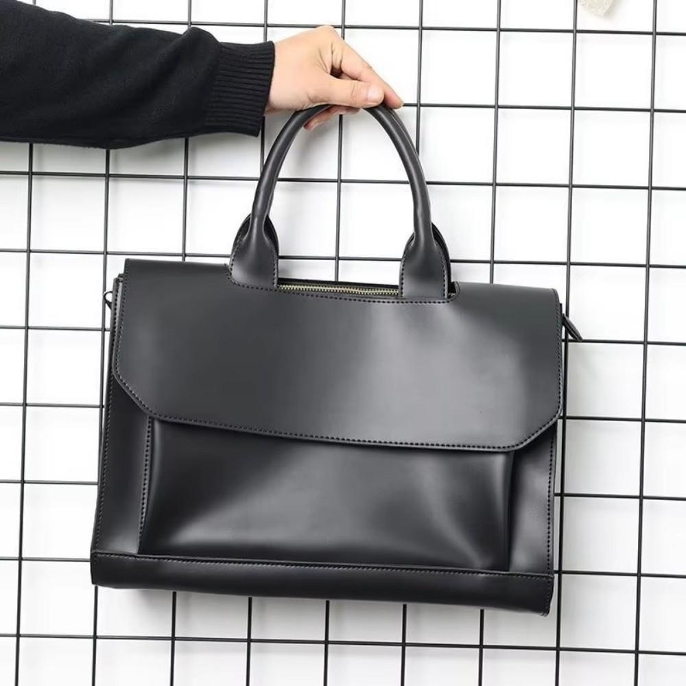 Retro PU Leather Men's Briefcase Business Handheld Shoulder Bag Large Capacity Computer Bag Men Messenger Bags