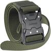 JUKMO Quick-Release Belt, Work Belt, Men's Tactical Belt, Military Belt (M - Waist Length 91cm-105cm (Total Length 125cm), Green)