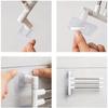 Punch-Free Bathroom Bath Towel Holder Multi-Bar Wall Mounted Rotating Towel Rack Cabinet Door Back Kitchen Toolhanger Shelf Rack