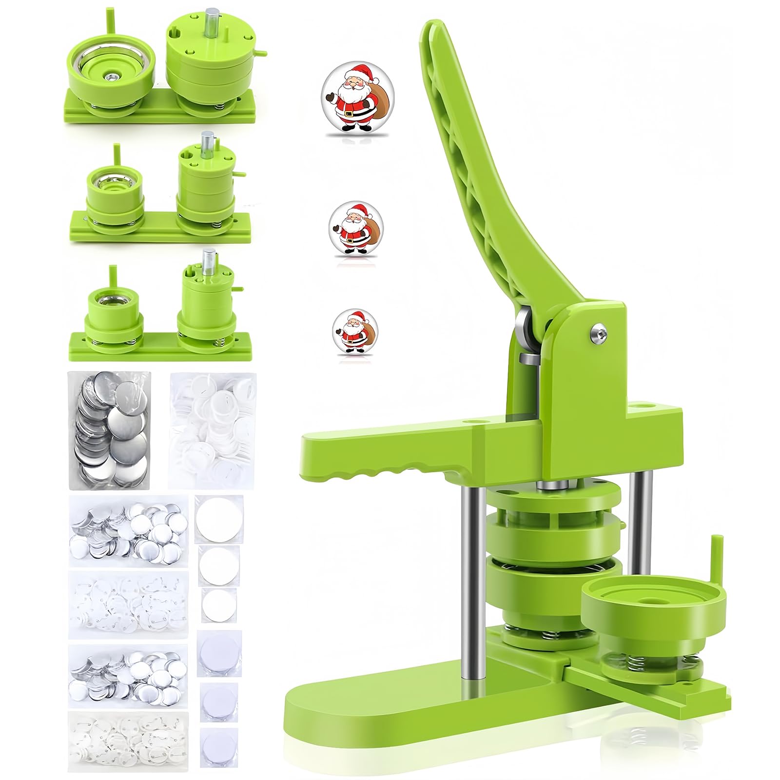 

FNRPQB Машина для изготовления значков из жести Материалы для значков Машина для изготовления значков из жести DIY Машина для изготовления значков из жести Совместима с 3 400 материалами для значков в комплекте Проста в эксплуатации зелёный