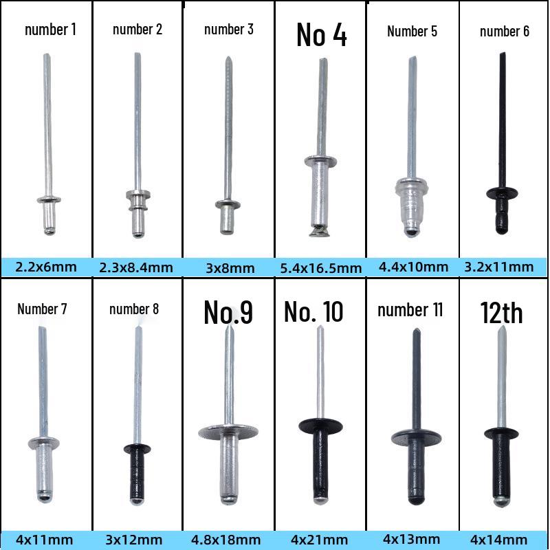 Universal Car Side Window Speaker Rivet - Iron Aluminum Three-Pronged Pull-Through Flowering Design