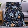Night Moth & Bloom Lightweight Microfiber Soft Christmas Fleece Blanket Warm Cozy Throw for Bed Sofa Office Travel All Season