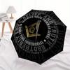 Masonic Square and Compasses Umbrella, Portable 3-Fold Umbrella for Men & Women,Ha