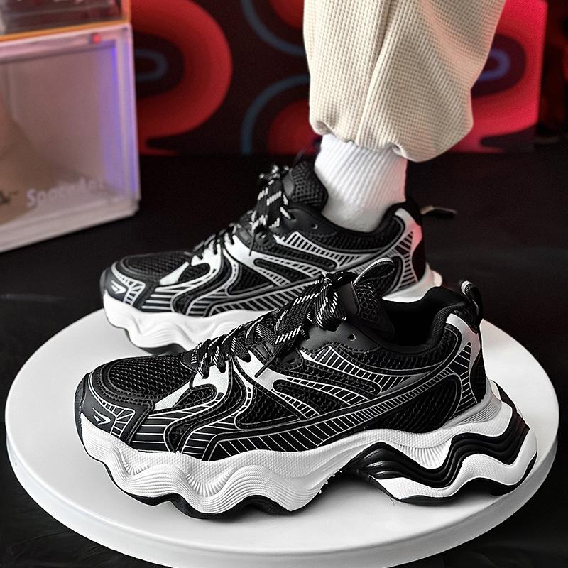 Invisible inner heightening shoes men's tide brand spring new breathable casual sports dad shoes men's shoes