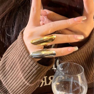 Fashion Classic Elegant High Sense Long Strip Geometric Ring, Suitable For Women Party Match