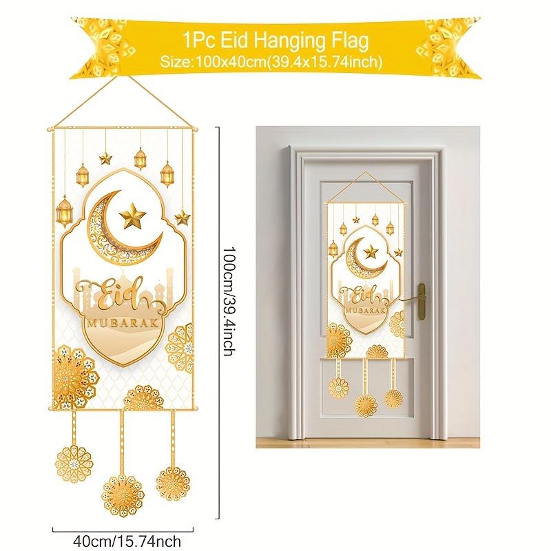 Eid Mubarak Decoration Hanging Flag Eid Mubarak Decor 2026 for Home Islamic Muslim Party Decor Ramadan Kareem Eid Al-Fitr Gift