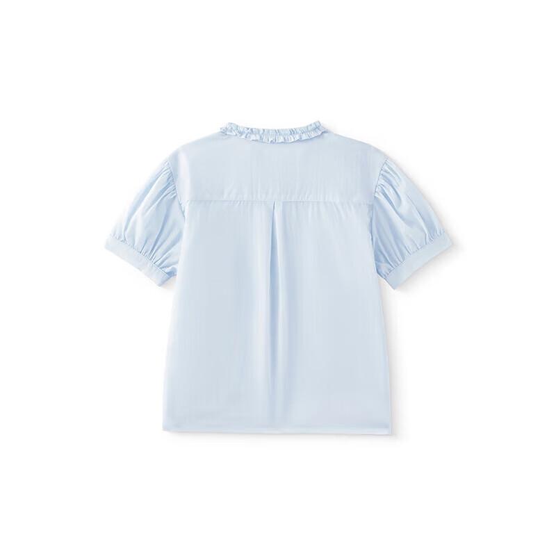 YEEHOO Girls' Pure Cotton Short-Sleeve Shirt