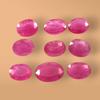 Oval geschliffener facettierter kalibrierter Edelstein Rubin, Lot rosafarbener Rubin-Edelsteine bester Qualität, lose Rubinsteine zur Schmuckherstellung.
