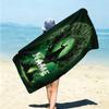 Personalized "Green Forest Guardian" Beach Towel Microfiber Beach Towel Thin Absorbent for Beach Swimming Yoga Bath Sports. 0910380