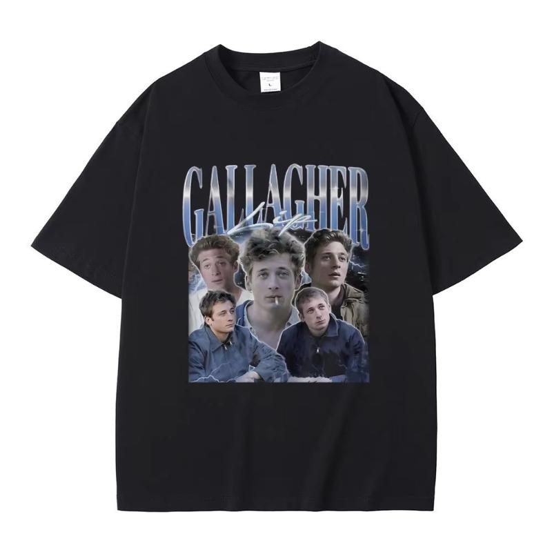 

Lip Gallagher Graphic Print T Shirts Unisex Women Vintage Gothic Tshirt Unisex Womens Fashion Oversized Streetwear Unisex Casual Tees S