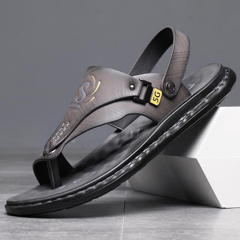 Men's Sandals Wholesale Summer Soft Soled Anti Slip Beach Shoes Men's Large New Flip-flops Casual Outwear Sandals