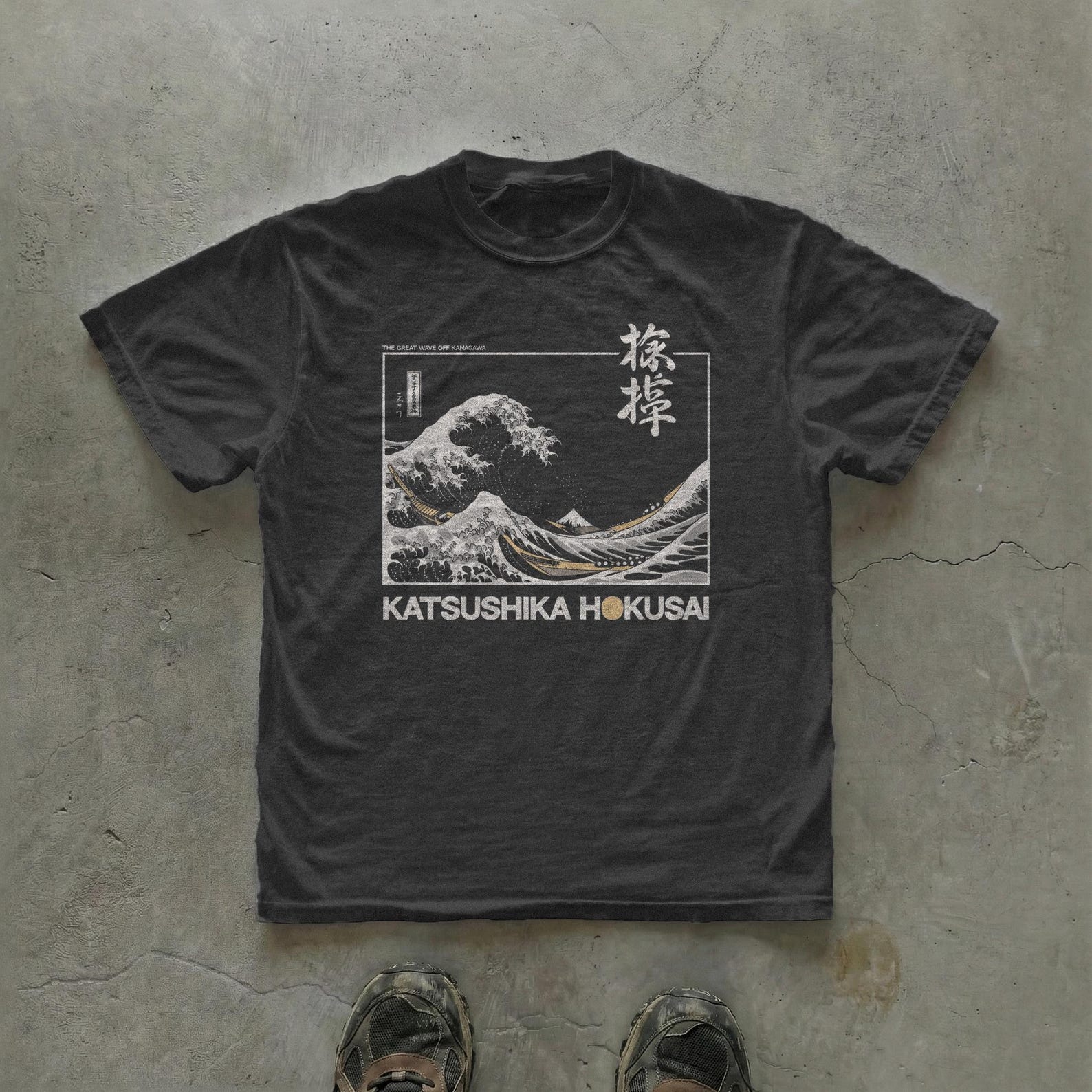 Hokusai Great Wave T-Shirt | Japanese Ukiyo-e Art Graphic Tee | Katsushika Hokusai Shirt | Vintage Japanese Streetwear XL