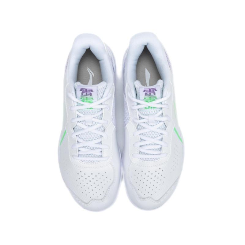 New LiNing Badminton Series Shock Absorbers Slip Resistant Breathable Low Top Badminton Shoes Unisex White AYTS020-11