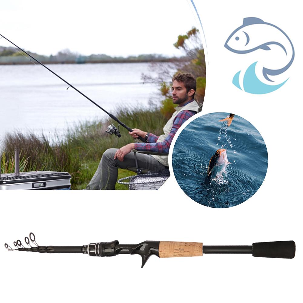 Zusammenklappbare Angel-Baitcasting-Rute Leichte Angel-Spinnrute Professionelle Wurf-Angelrute Tragbare Einziehbare Rute