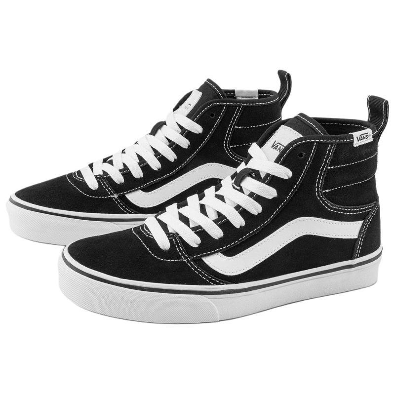 Vans Ashwood Hi High Top Skateboard Shoes Women's Black White Sneakers VN000D96BA2