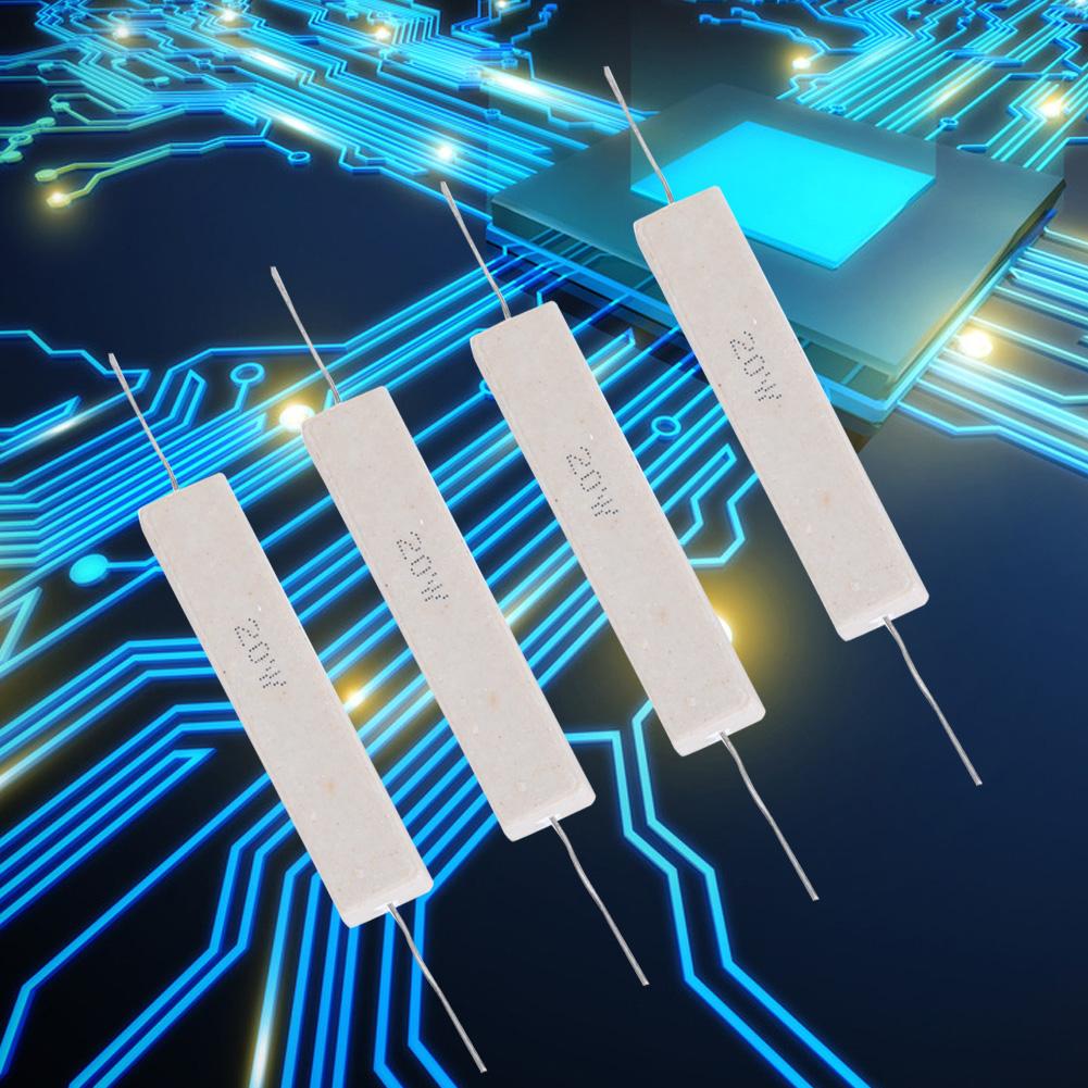 Rezistență de putere 10 buc. Rezistență de ciment + 5% precizie ridicată pentru placa de circuit imprimat 20W(10R)