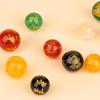 Engraved Natural Agate Five Gods of Wealth Beads for DIY Buddhist Bracelets