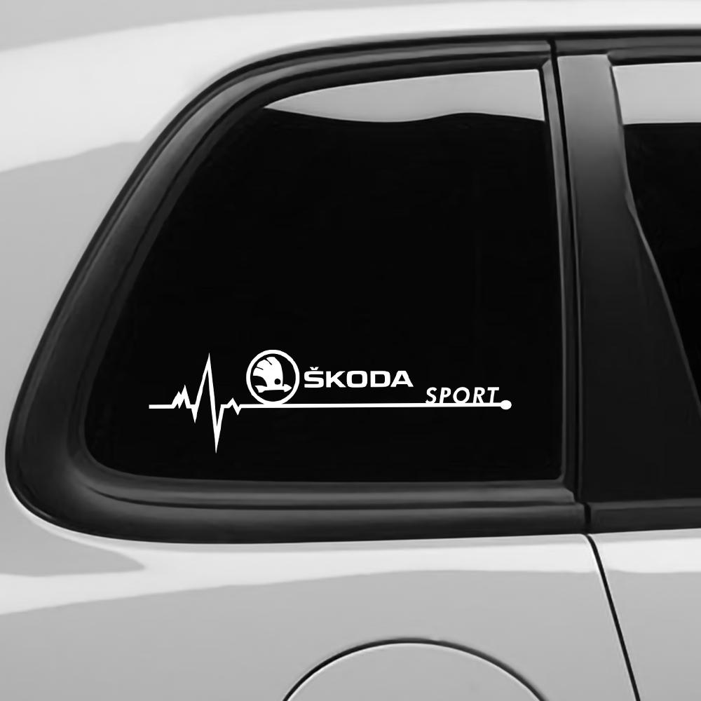 HGC2 2Pcs Car Side Window Glass Sport Performance Badge Stickers For Skoda Octavia 3 2 A5 A7 Superb 3 Fabia 2 Rapid Karoq Visions VII