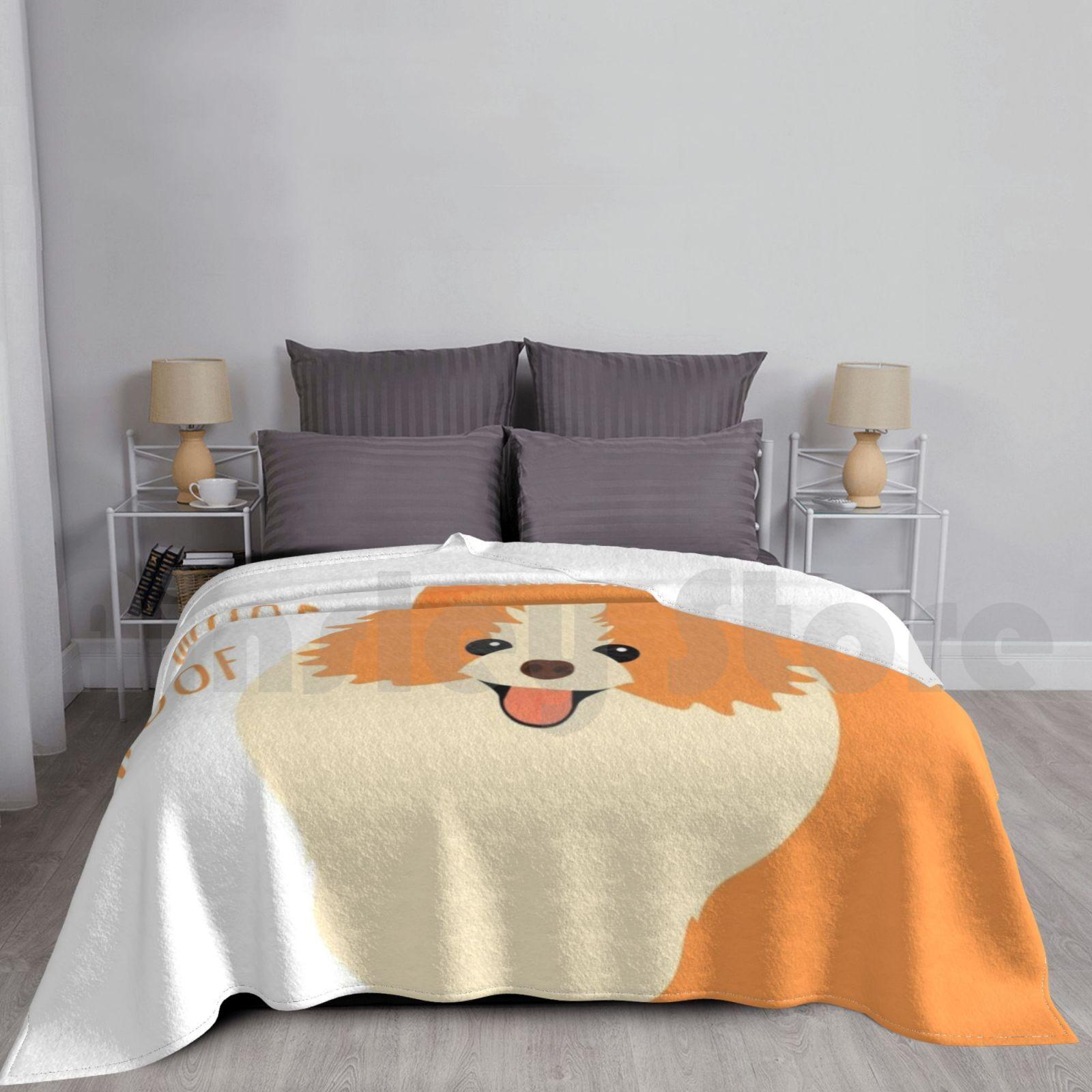 Pomeranian Dog Woof Woof Blanket Fashion Custom Pomeranian Cute Pomeranian Pomeranian Cute Funny Pomeranian Size: 75*100cm, Weight: 230 GSM