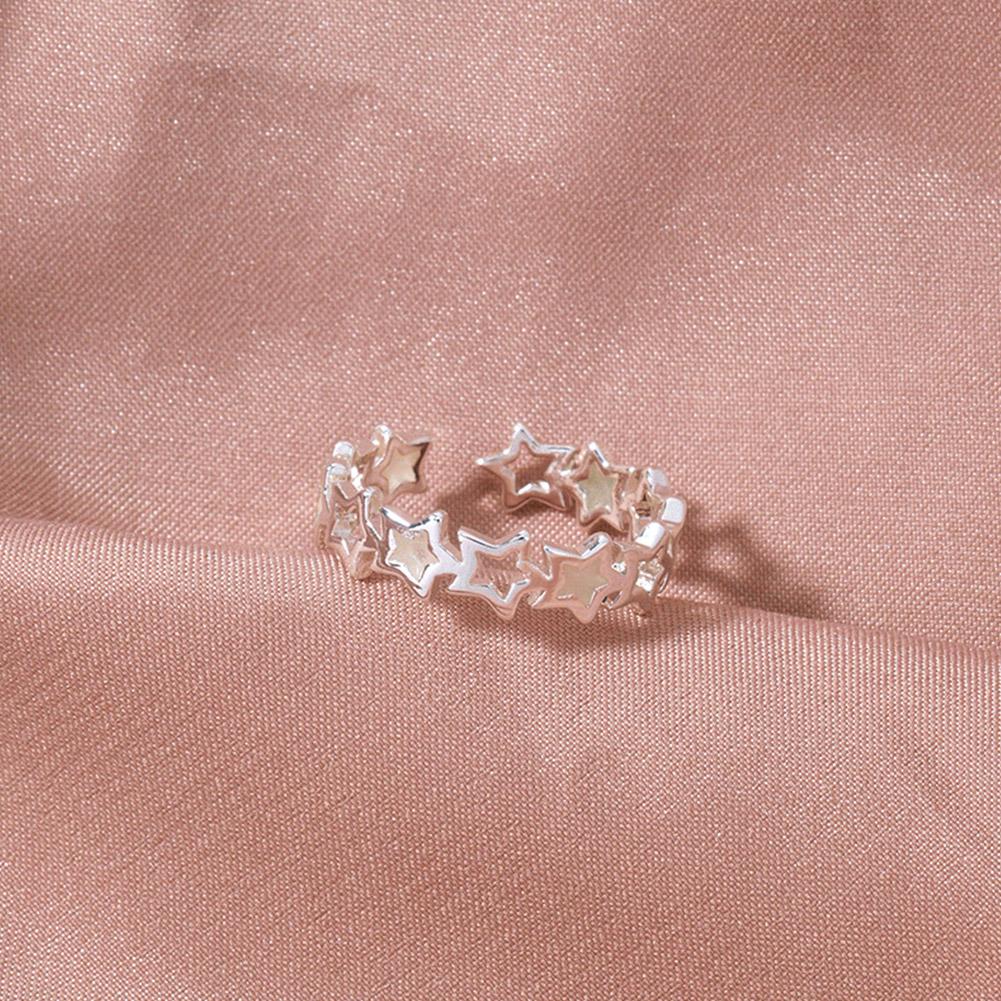 Cheap Adjustable Glow Hollow Star Ring Hollowout Halloween Pentagram