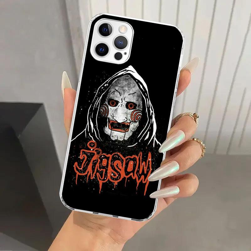 The Jigsaw Killer Horror Phone Case for Iphone 17 Air 16 15 Plus 14 13 Mini 12 11 Pro Max 16E 7 8 SE 2020 Soft Funda Print Shell