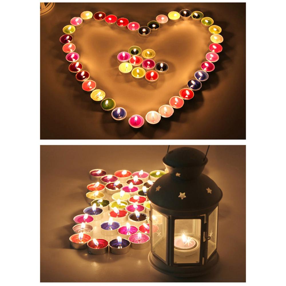 Tea Light Candles 50 Pack Unscented Tealight Candles Romantic Love Candles Bulk for Home Decor Wedding Birthday