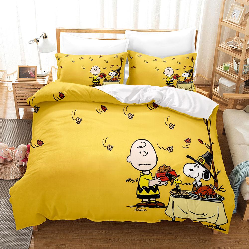 

Милые комплекты постельного белья со Снупи Одеяло Пододеяльник Покрывало Наволочка Наборы из 2-3 предметов Детский Взрослый размер Домашний декор EU Single 135x200cm