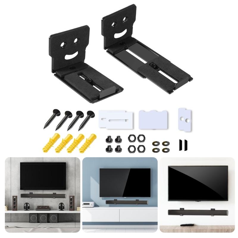 Metal Sliding Track For Home Theater Soundbar Systems Smooth Adjustable Speaker Mounting Bracket