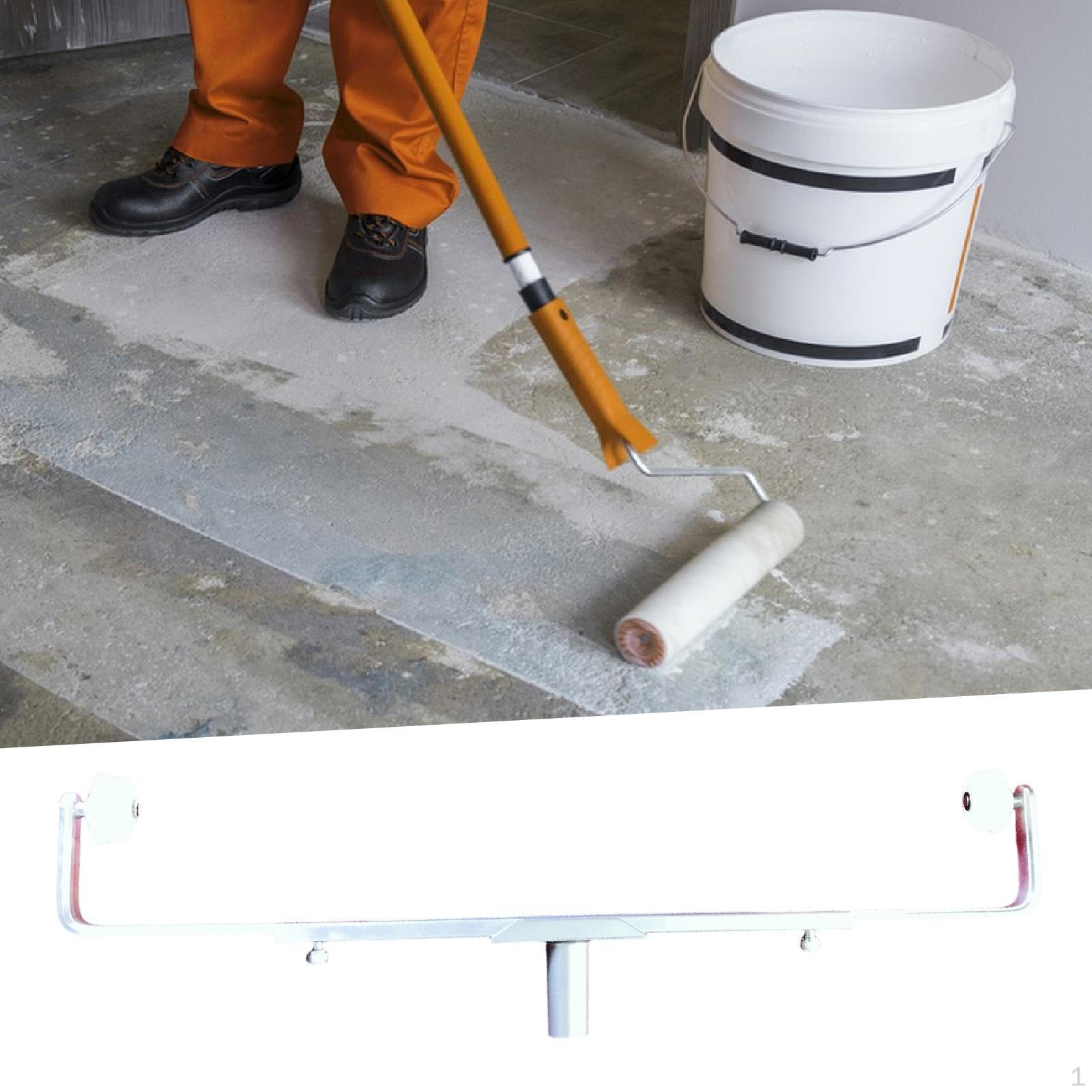 Paint Roller Frame Adjustable Holder Aluminum Painting Tool with Telescopic Handle for Easy Threaded Head