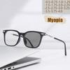 New Square Frame Myopia Glasses Fashionable Light Sensitive Color Changing Glasses For Men And Women 6160