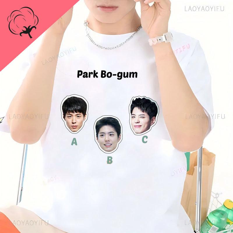 Playera Park Bo Gum Kpop Actor T Shirt Camiseta Hombre Summer Casual Aesthetic Portrait Cotton Y2k Clothing Women Tee Tops S