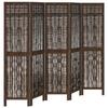 VidaXL Room Divider 5 Panels, Room Separator, Privacy Screen, Folding Screen Bedroom Living Room, Dark Brown 358661